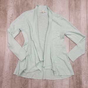 Eileen Fisher Linen Blend Open Front Cardigan Size XS